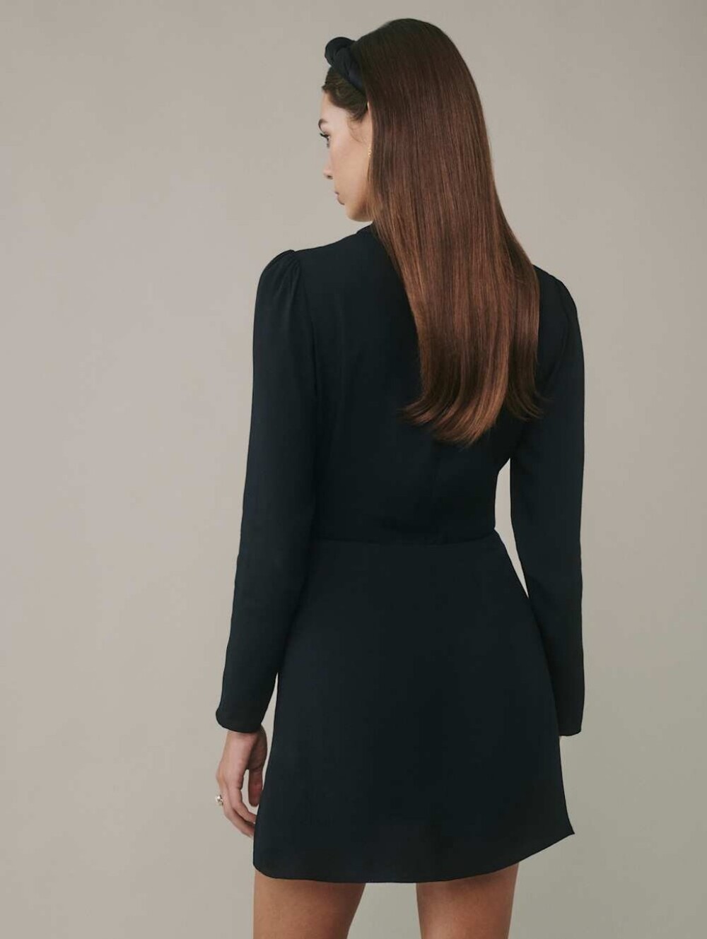 Reformation Hugh Long Sleeve Shirt Dress Preppy Dark Academia Size 6 Office Prep - Picture 3 of 14